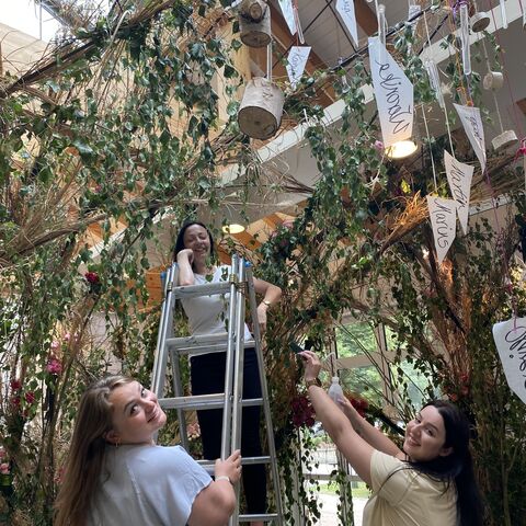Vorbereitung Schnittrosenschau im Besucherzentrum des Ostdeutschen Rosengarten zum 25. Jubiläum der Städtepartnerschaft Forst (Lausitz) - Lubsko - Brody, Foto: Aneta Baluszek