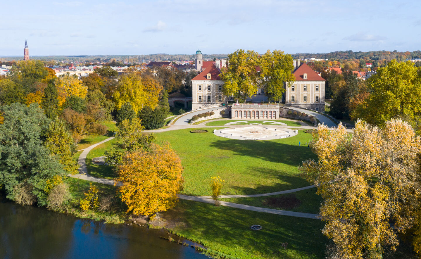 Luftbild des Saganer Schlosshof, &copy; Leo Seidel